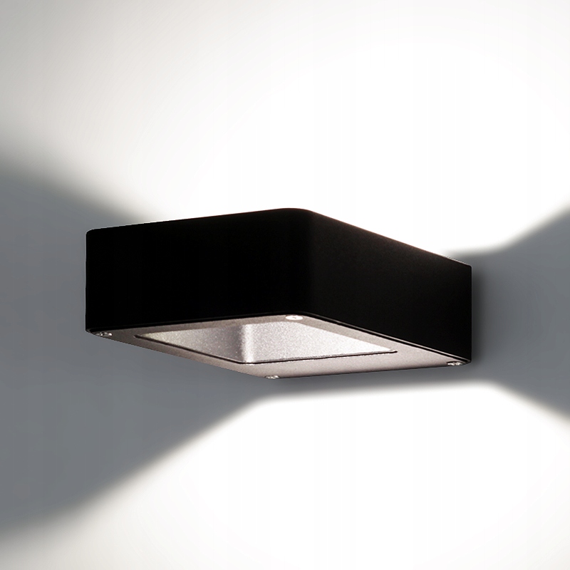 Záhradné nástenné svietidlo Kwazar Luminaire, čierne, integrovaný 5W LED zdroj